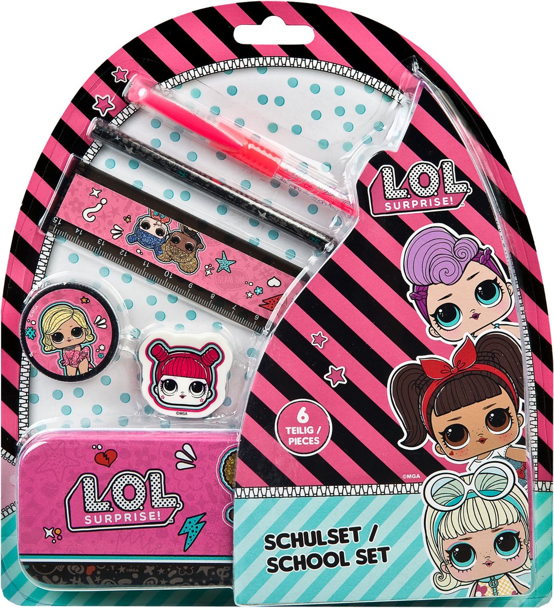 Set scolastico a sorpresa L.O.L, 6dlg.
