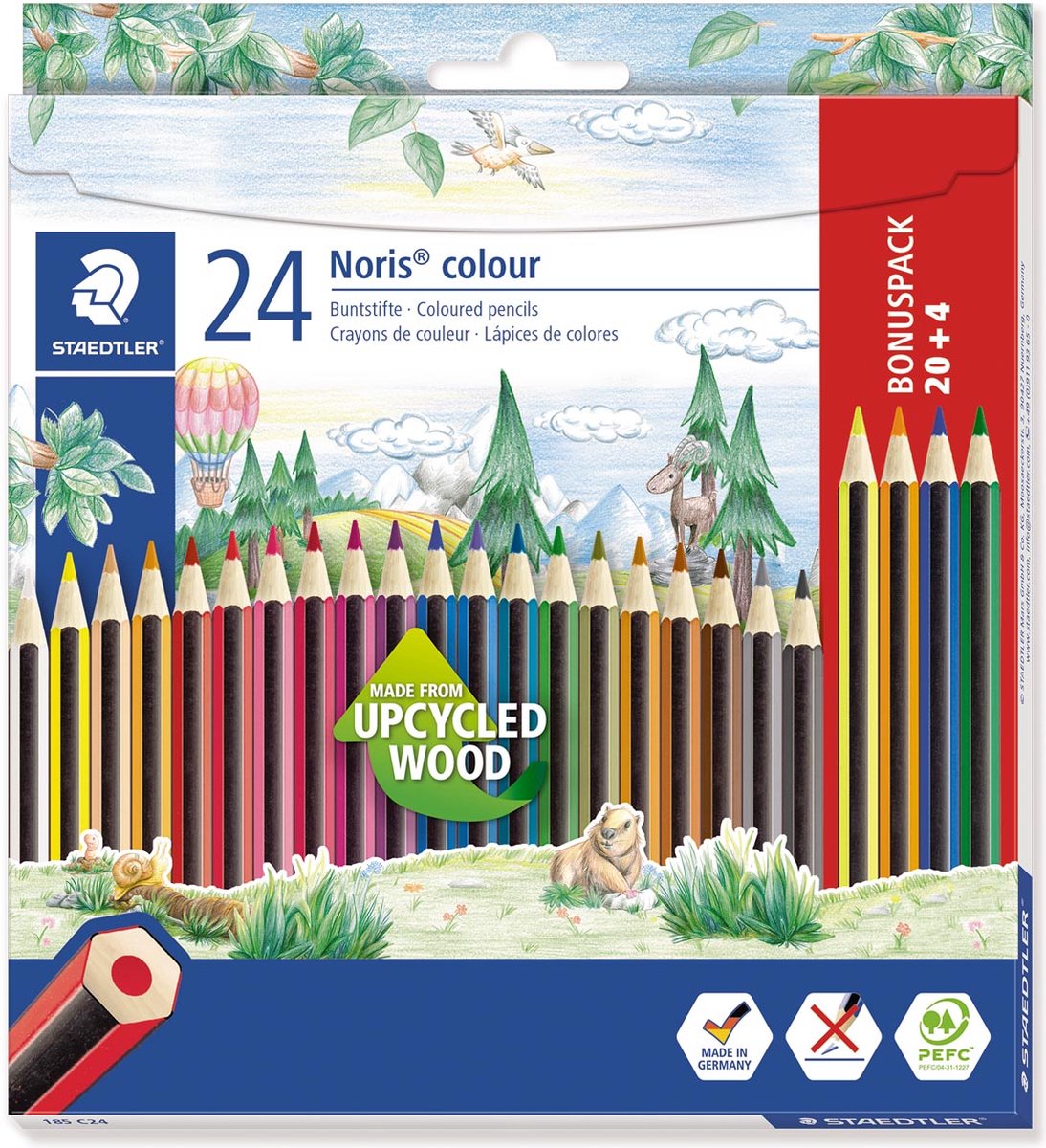 Matite colorate Staedtler noris set da 20+4 colori