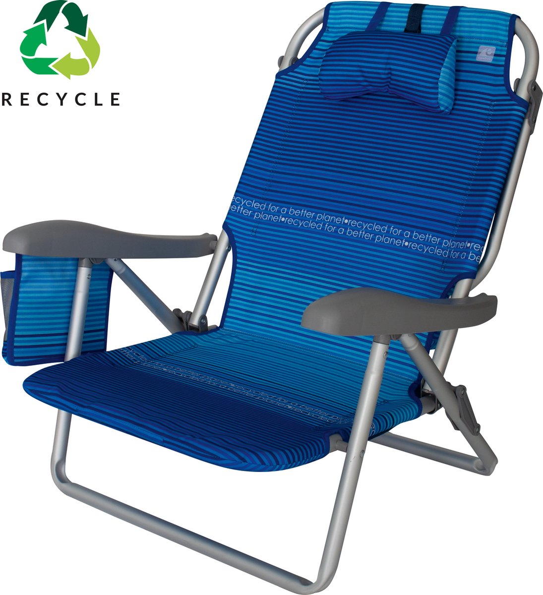 Eurotrail perez beach reciclado - silla de playa - azul real
