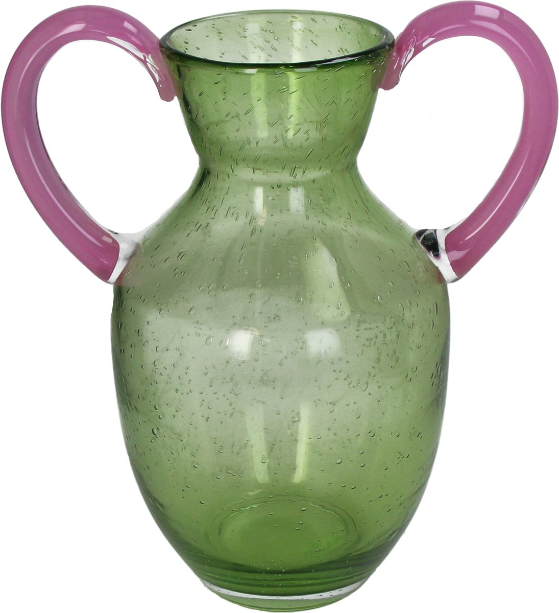 Vaso collezione HD in vetro verde 27x18x32,5cm