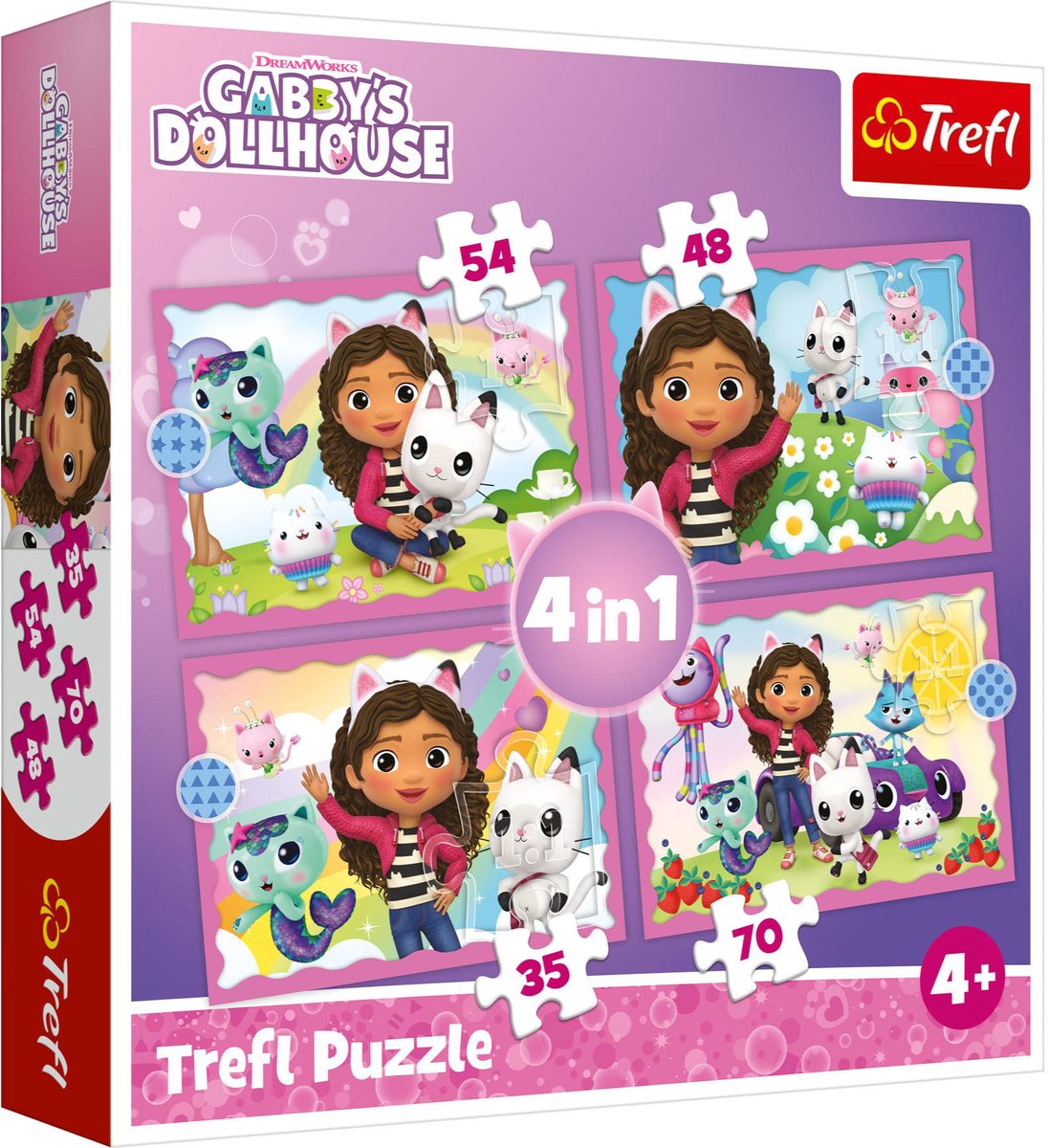 Trefl Puzzle Gabby's Doll House 4 in 1