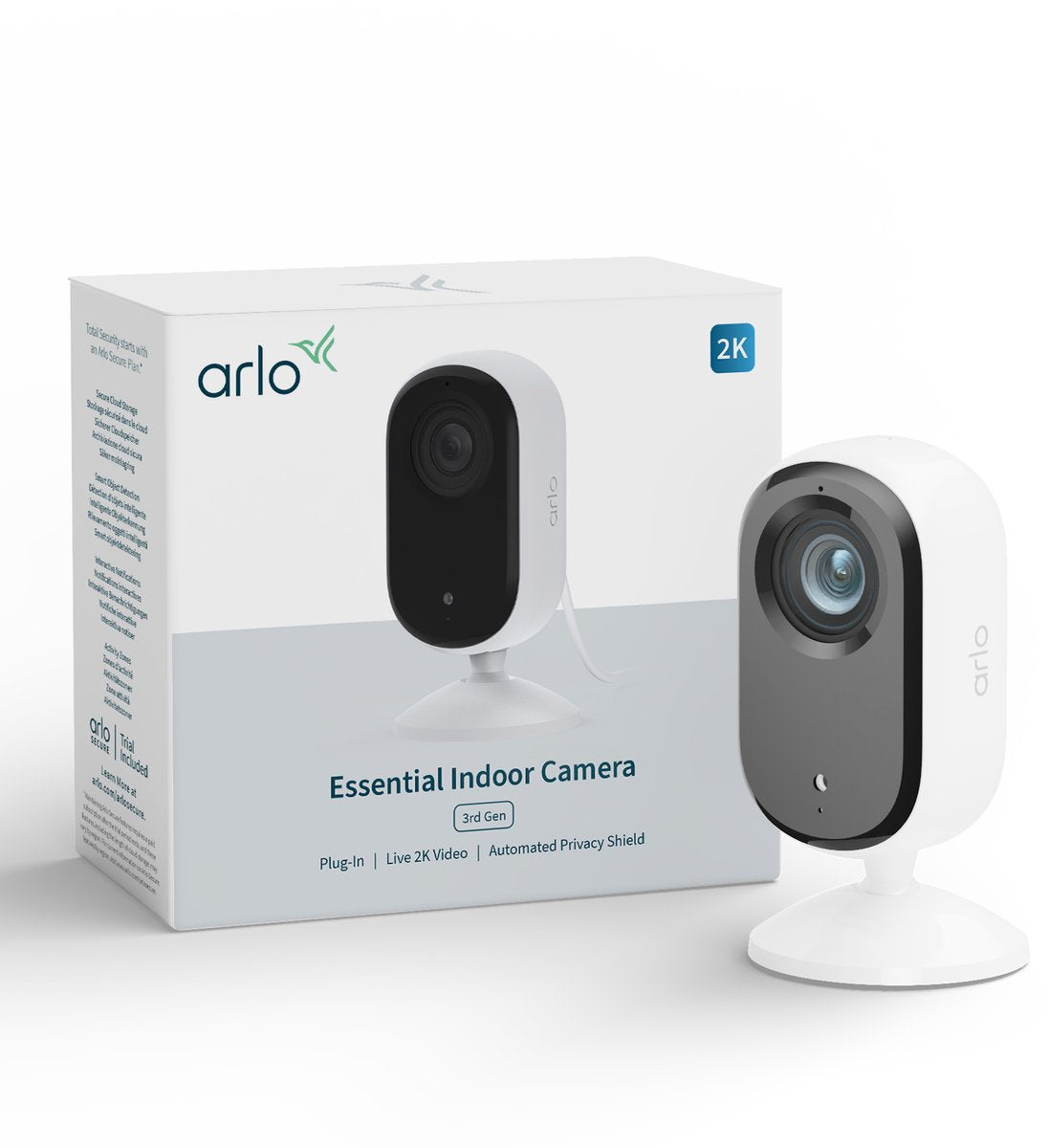 Telecamera di sicurezza per interni Arlo essenziali3 2K - 1 telecamera IP