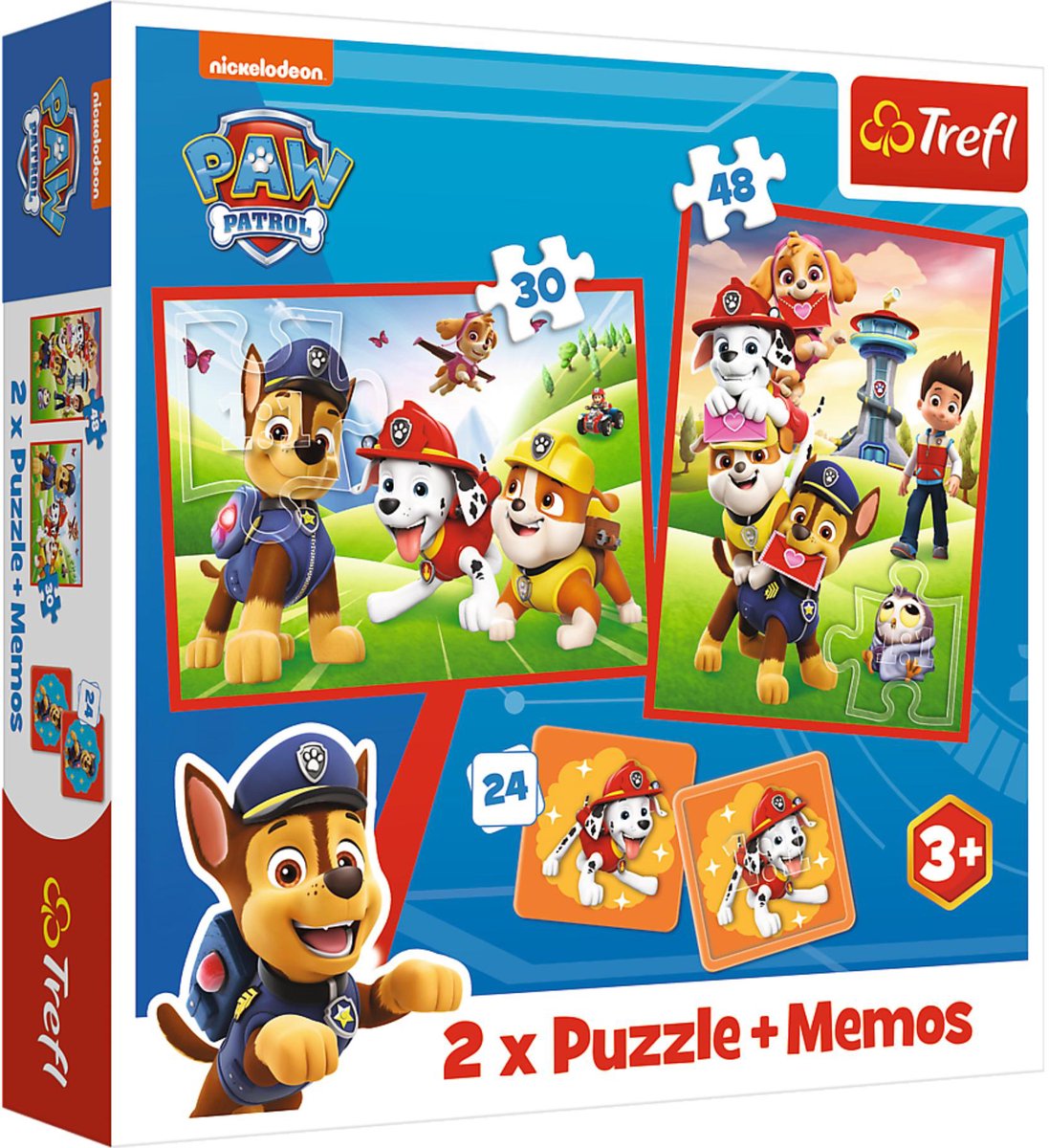 Puzzle Paw Patrol 30 e 48 pezzi e memory | 2 pezzi