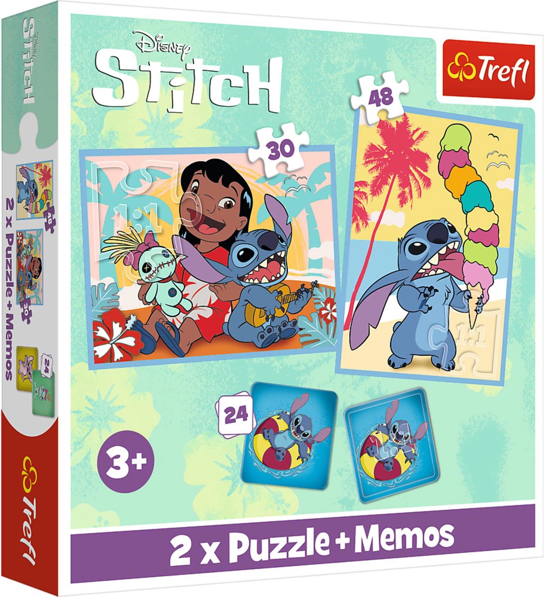 Puzzle Disney punto 30 y 48 piezas y memoria | 2 piezas