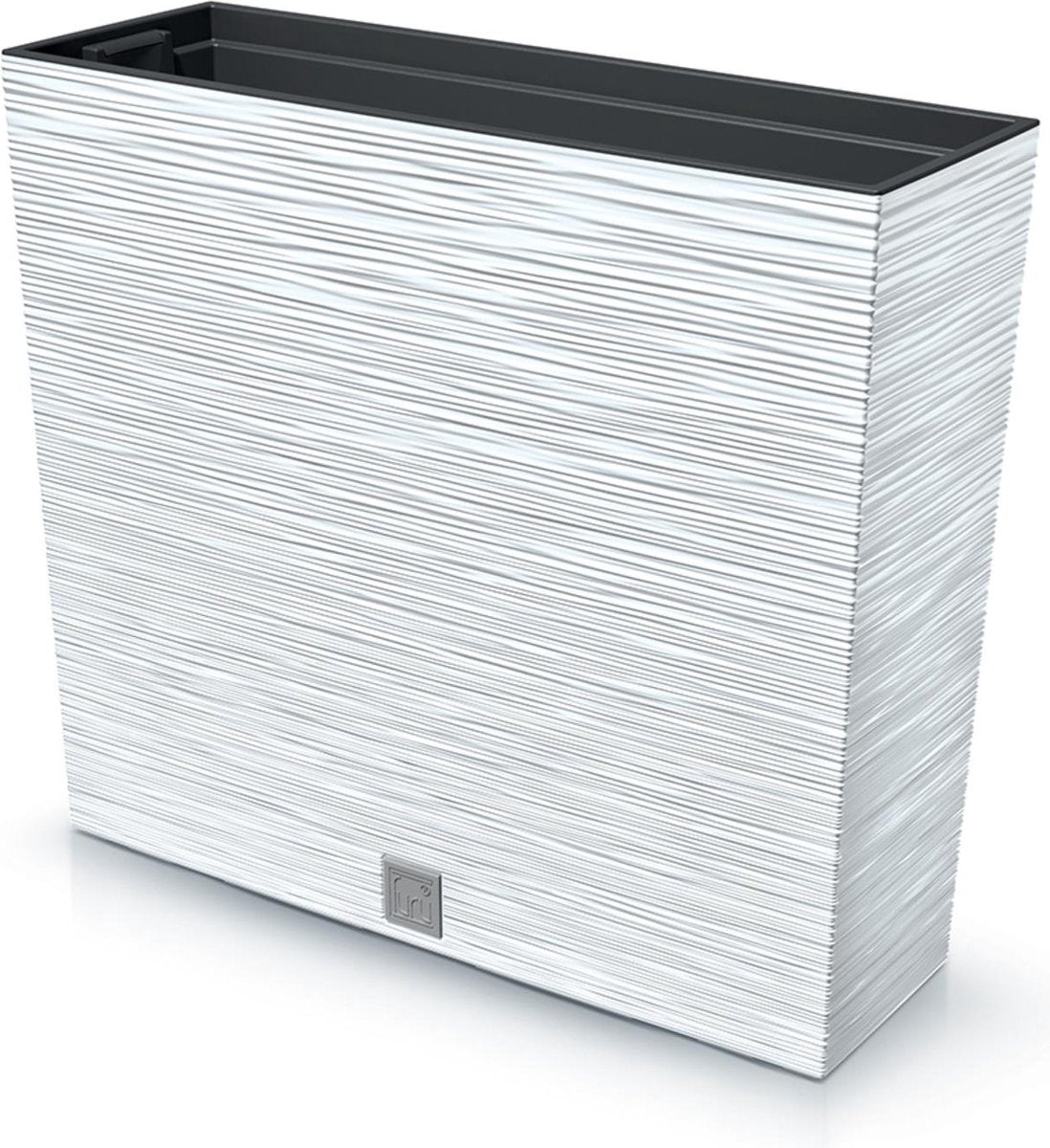 Prosperplast furu case tower - macetero con inserto - para interior y exterior - blanco