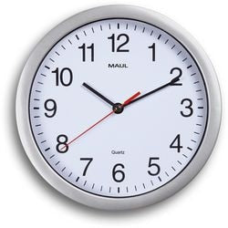 Reloj de pared de cuarzo maul maulrun plata, blanco