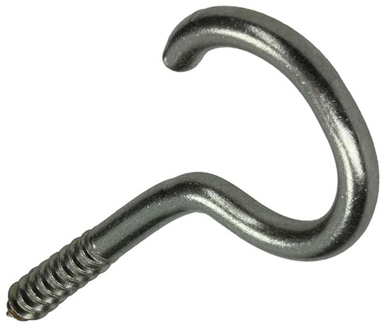Mack 1019898 - gancho de tornillo acero inoxidable 2 piezas 5,0x40 mm | 10 piezas