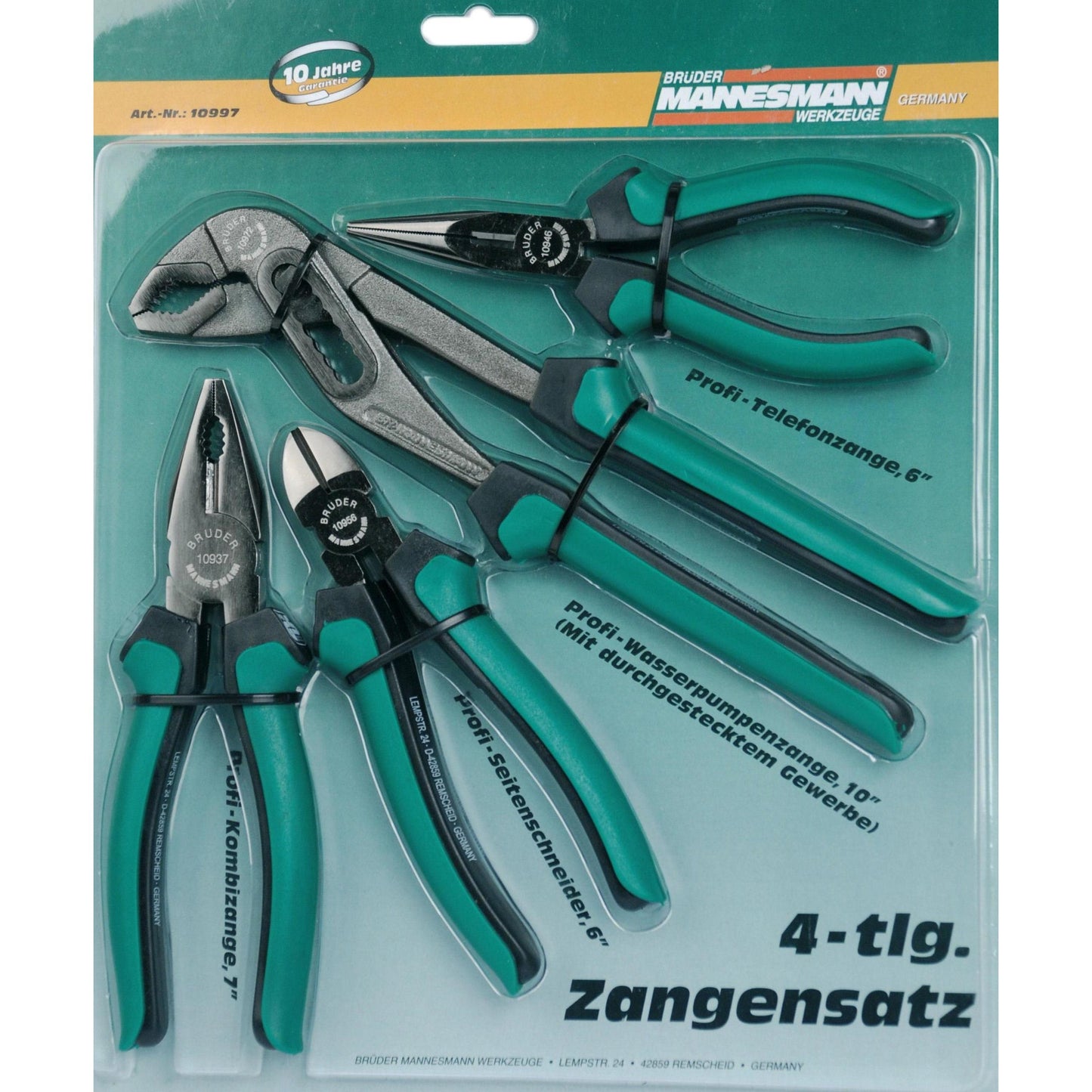 Brüder Mannesmann Brüder Mannesmann Tangenet de 4 piezas de 4 piezas 10997