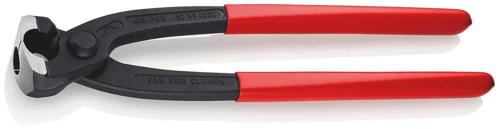 Pinza per fascette per orecchie Knipex | Lunghezza 220 mm | rivestito in plastica | nero atramentato - 10 99 i220 sb