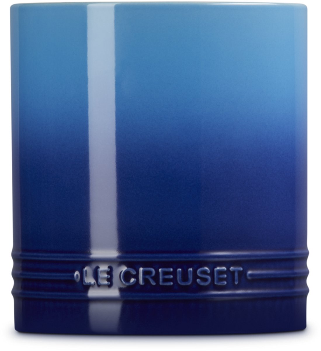 Vaso a spatola firmato Le Creuset azzurro