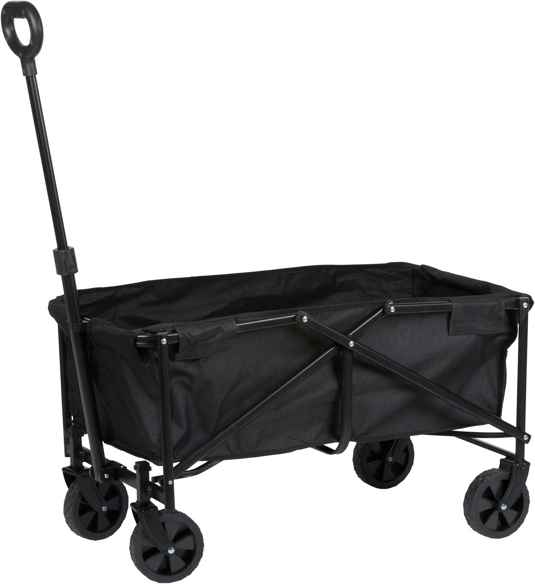 Camp active - inklapbare bolderkar – opvouwbaar – zwart – draagvermogen 50 kg