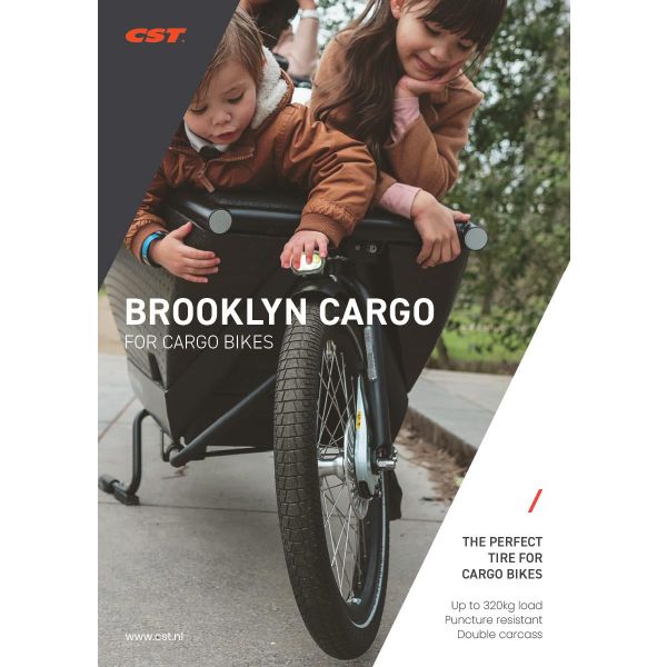 Cst pneumatico esterno brooklyn pro cargo 26 x 2.15 55-559 - nero con riflessi