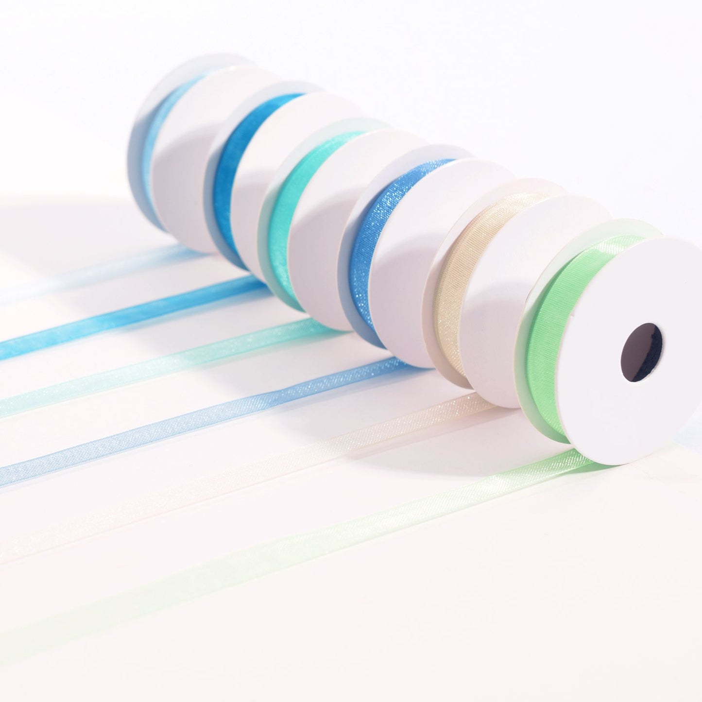 Vaessen creative • nastro di organza 6 colori 6mmx2m celeste