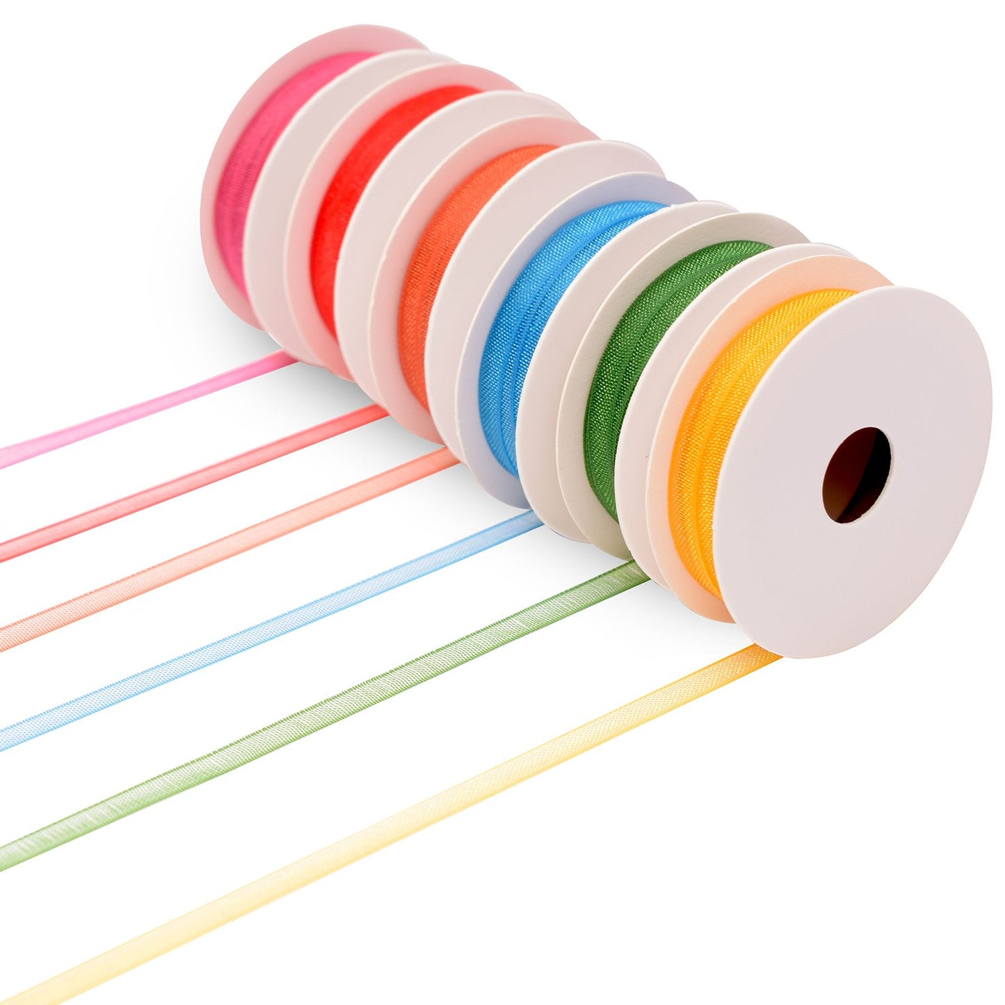 Vaessen creative • nastro di organza 6 colori 3mmx2m estivo