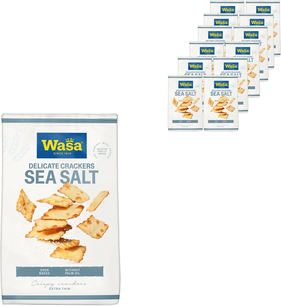 Galletas Wasa delicadas sal marina - 12 x 180g