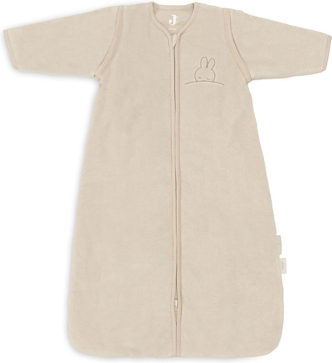 Jollein x Miffy saco de dormir de invierno con manga desmontable 110cm sleepy miffy terry - turrón - saco de dormir de invierno