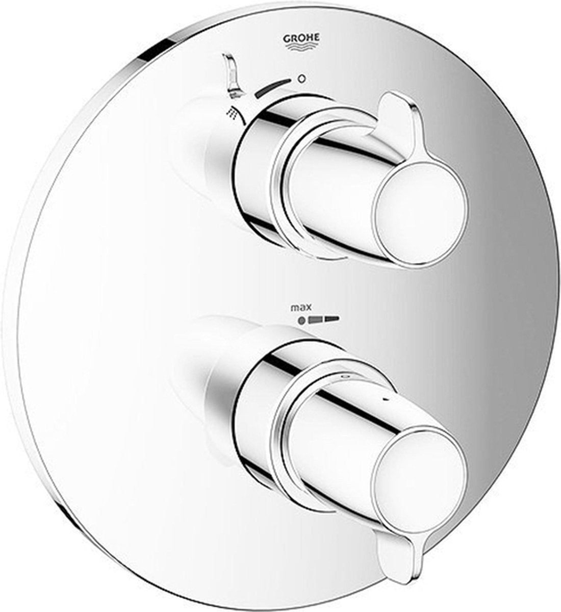 Termostato speciale da incasso Grohe Grohtherm - 2 pulsanti - ã˜21cm - cromo