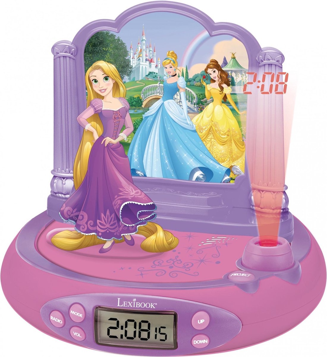 Lexibook reloj proyector princesas disney rapunzel con sonidos mágicos