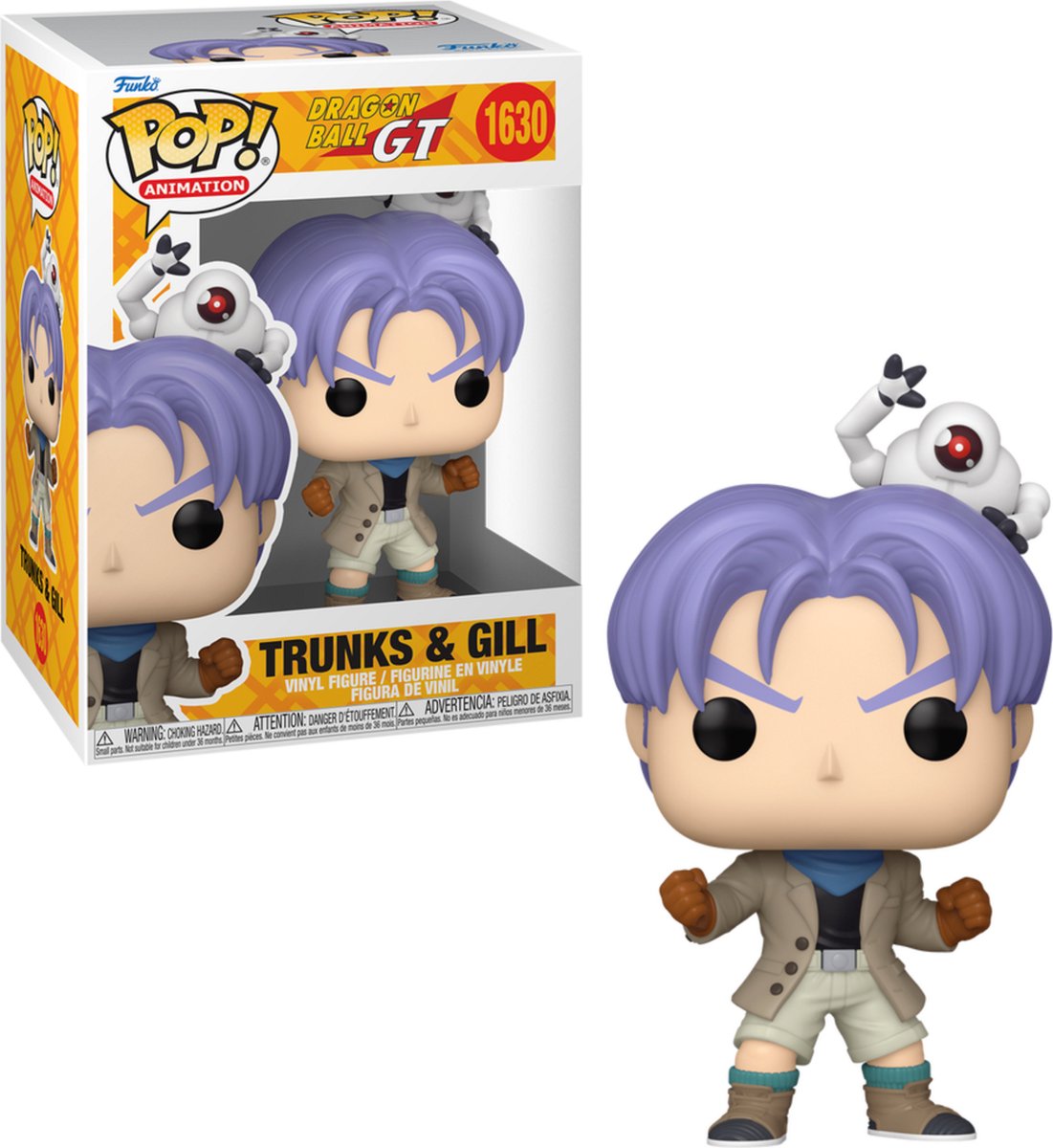 Funko dragon ball gt - figura de vinilo de trunks gill 1630 pop! multicolor
