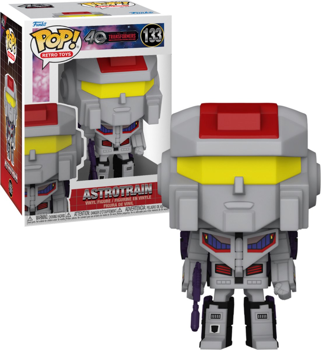 Funko transformadores astrotren figura vinilo 133 pop! multicolor - pvc - fan merch, película
