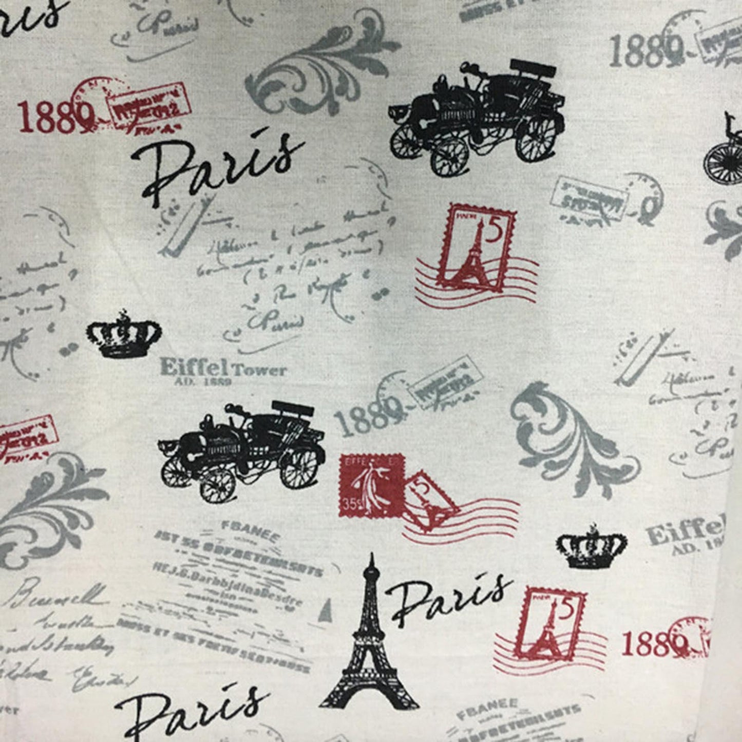 Vaessen creative • tessuto stampato in cotone 50x70 cm parigi 1889