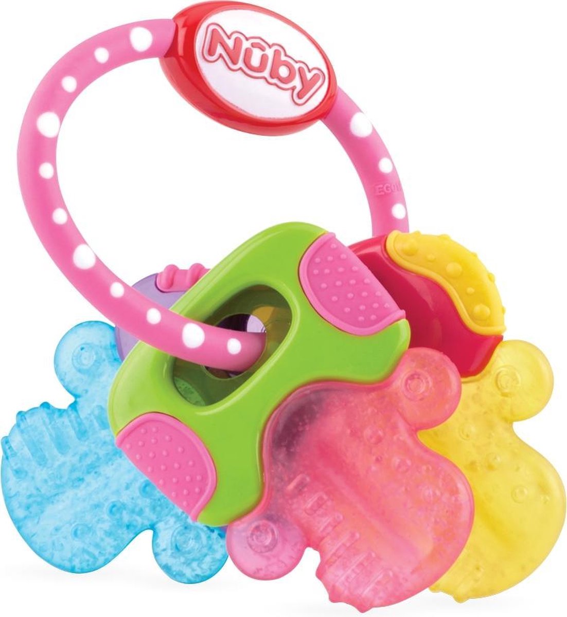 Nûby - chiavi icybite fresche e pungenti - rosa - 3m+