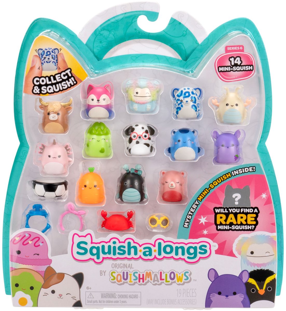 Squish-a-long Jazwares - Confezione da 14 (stile 2)