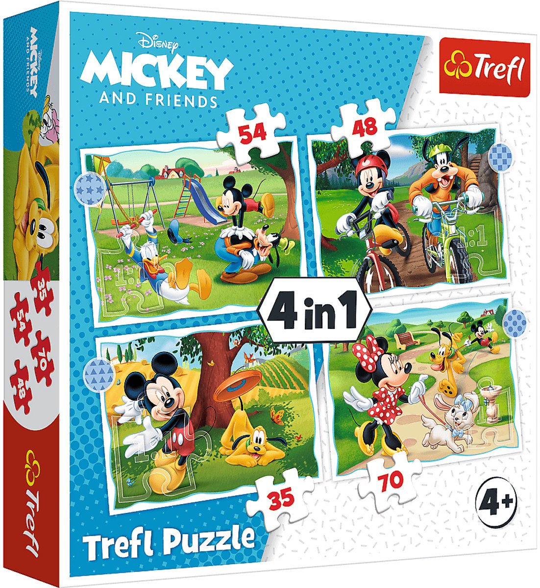 Puzzle 4 in 1 di Topolino Trefl - 207 pezzi - a partire da 3 anni