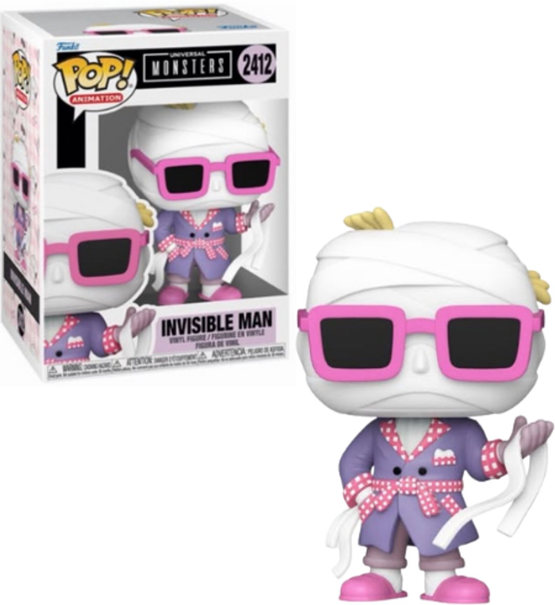 ¡Funko pop! animación: monstruos universales - hombre invisible #2412