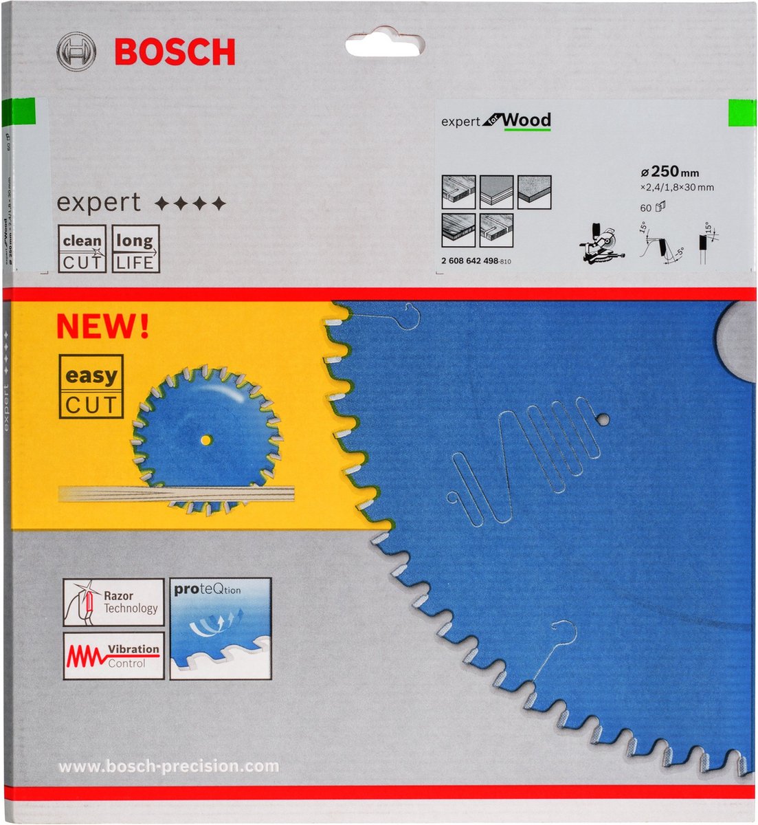 Bosch cirkzb exp legno k v 250x30x2,4 1,8 60t