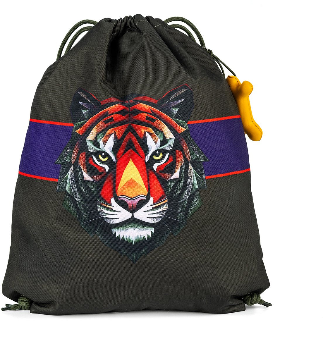 Stones and Bones Hazel 4.0 - Bolsa de gimnasio - Bolsa de natación - Material impermeable - Faceta de tigre - Caqui