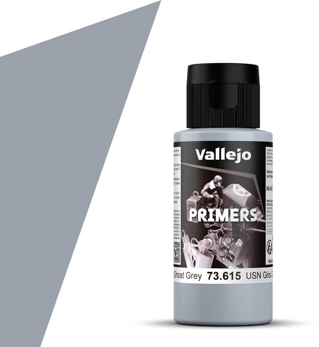 Vallejo hobbyverf acrylverf - 73615 usn light ghost grey - primer - acryl (60 ml) verf flesje - 60 ml