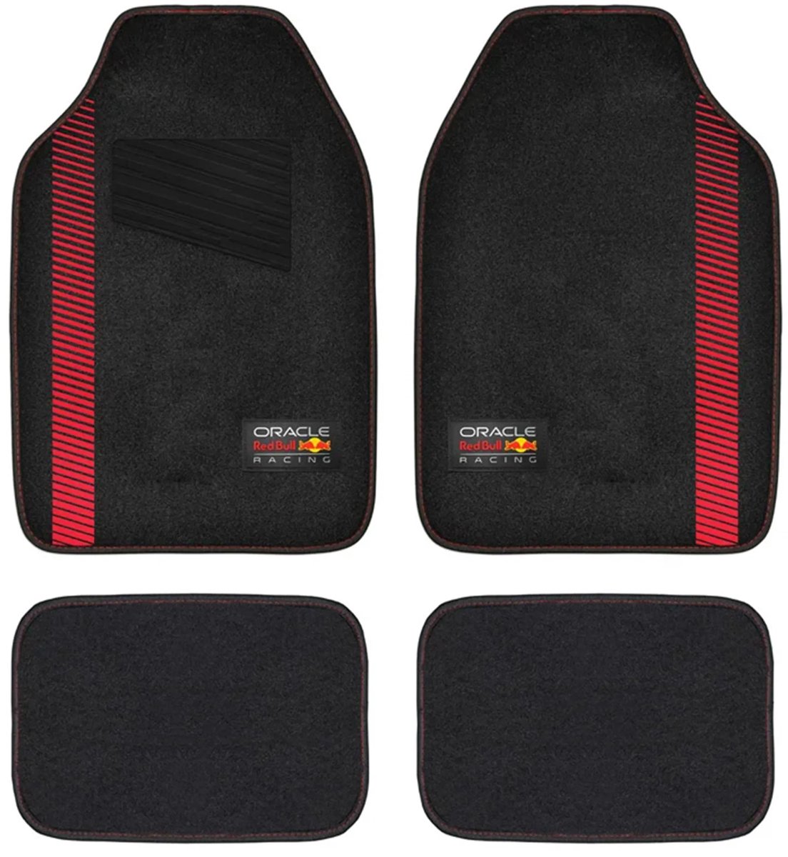 Set tappetini per auto universali Red Bull Racing Red Bull Oracle - set da 4 pezzi - nero rosso