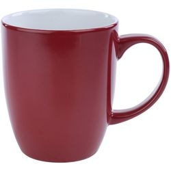 Taza de café nova nordika berna porcelana blanca, rojo fuego
