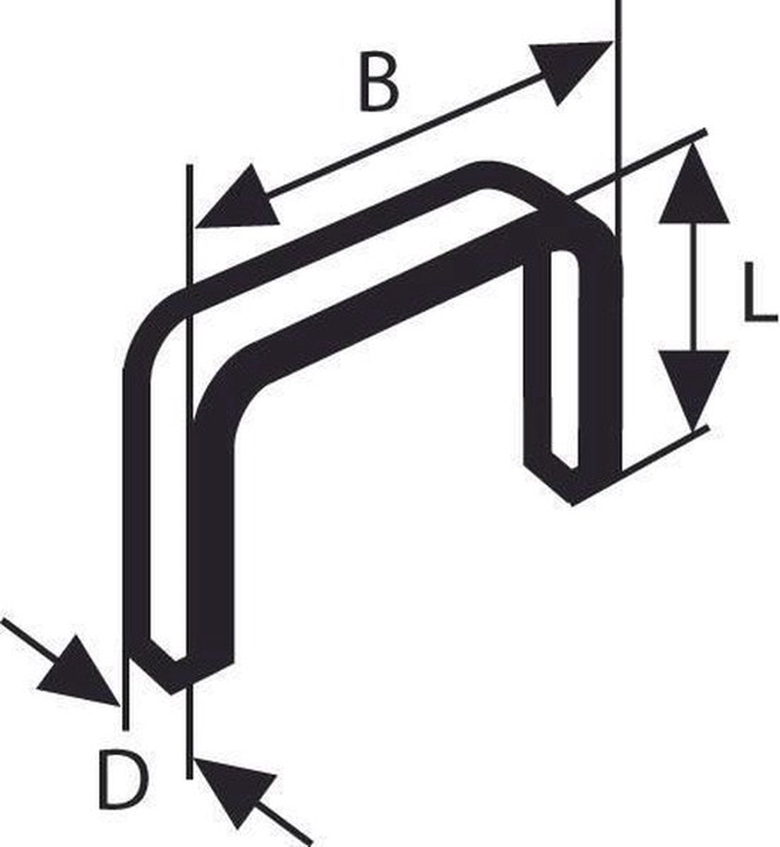 Bosch - no con alambre plano tipo 54 12,9 x 1,25 x 8 mm