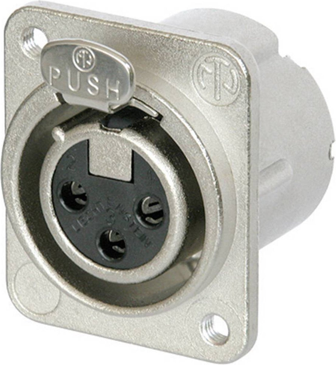 Neutrik nc3fd-lx-m3 conector xlr casquillo de brida, contactos rectos número de pines: 3 plata 1 pieza(s)