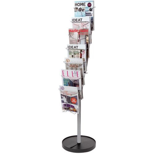 Porta depliant alba fil 7s acciaio argento nero
