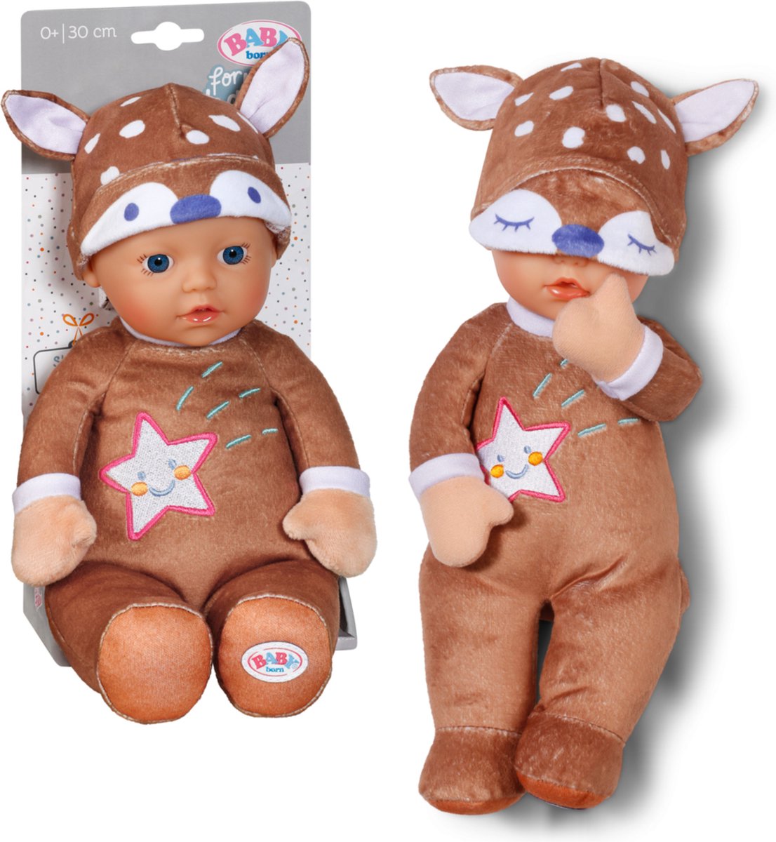 Bebé nacido ciervo dormido - 30 cm - muñeca bebé