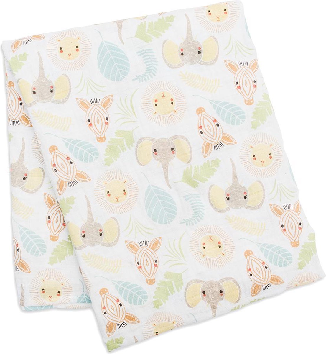 Lulujo swaddle 100% katoen 120x120 cm - jungle safari