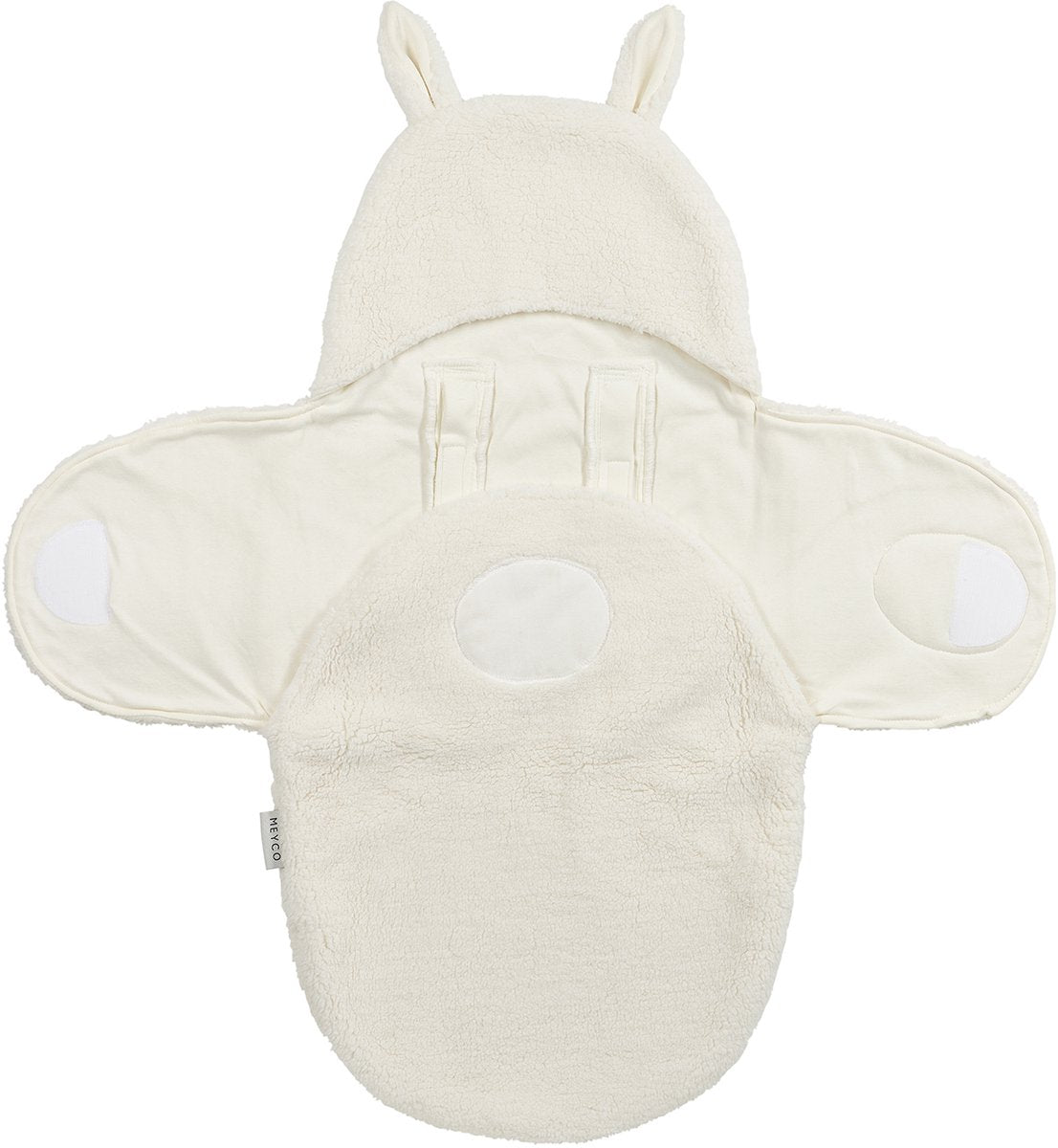 Meyco baby rabbit wikkeldeken - teddy - natural
