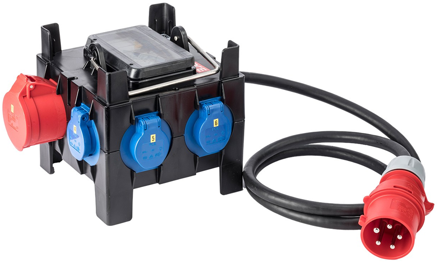 Caja distribución Keraf 3x16a 6x230v + lazo 1x32a 5p 400v