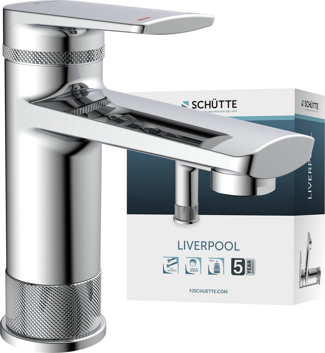 Rubinetto lavabo Schütte Liverpool - miscelatore - cromato