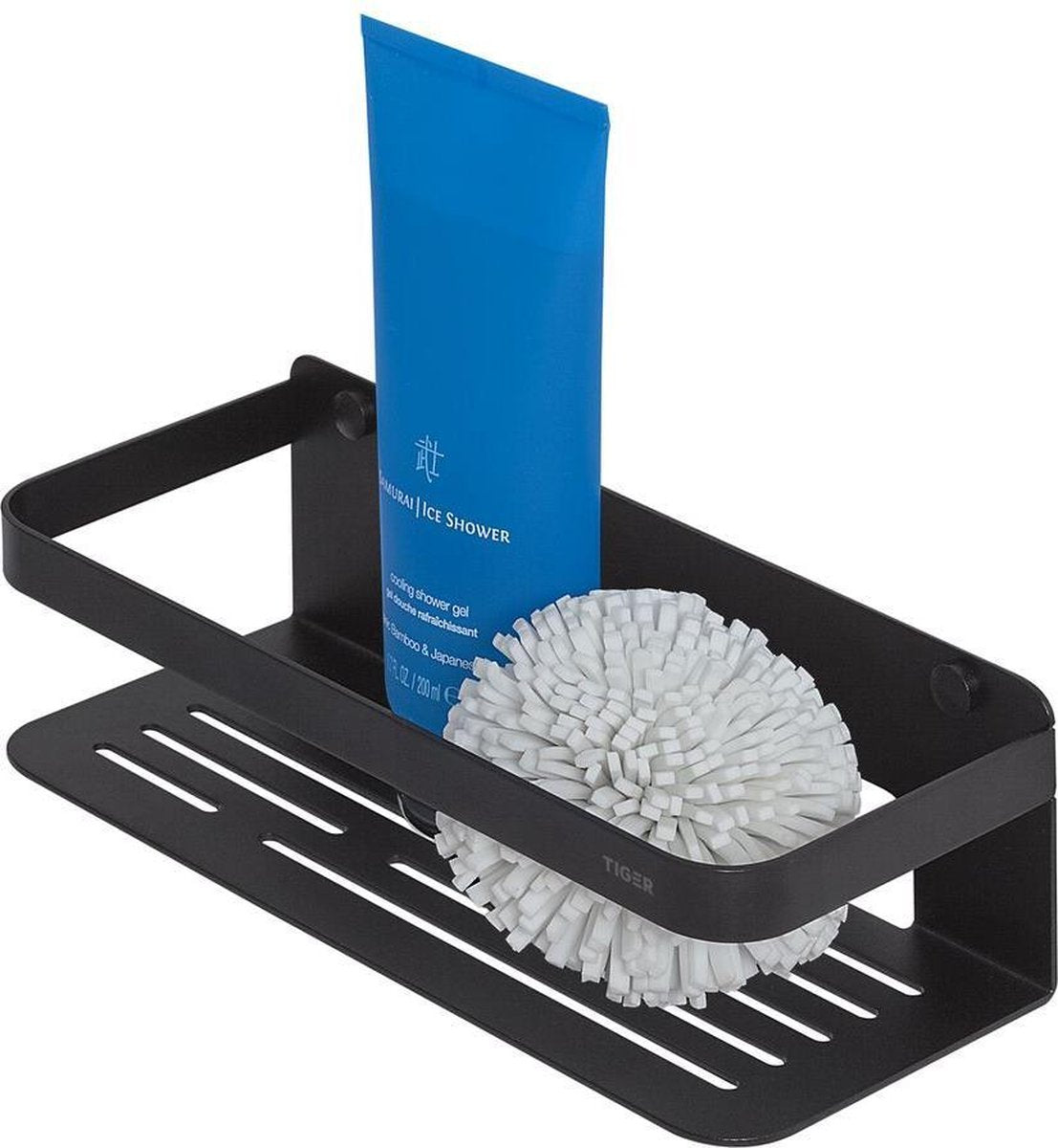 Tiger caddy - supporto doccia - cestino doccia 24 cm - nero