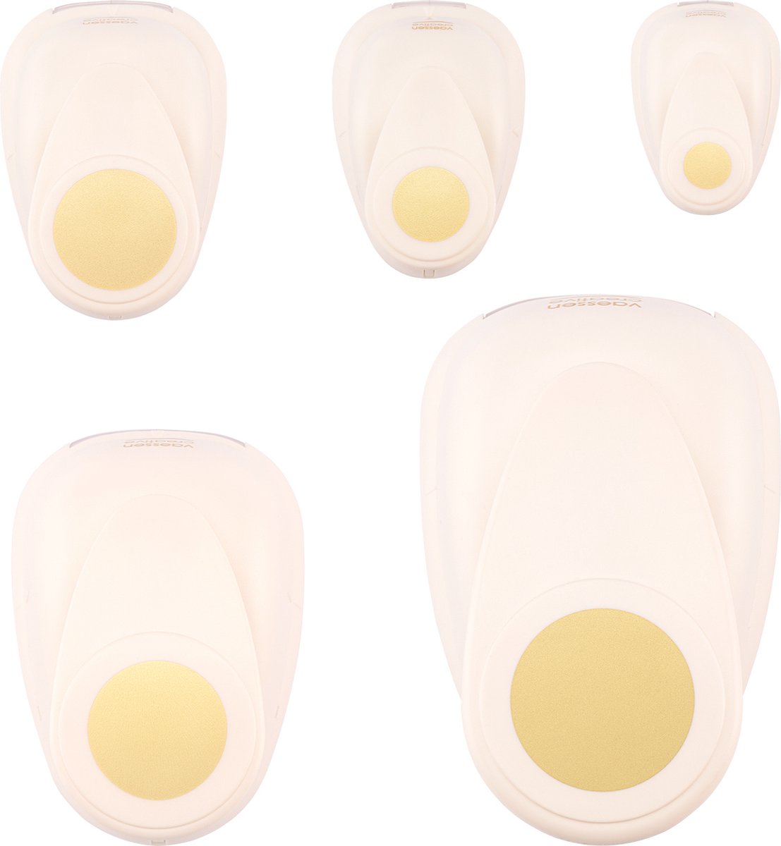 Vaessen creative • set di punzoni per figure cerchi 5 pz.