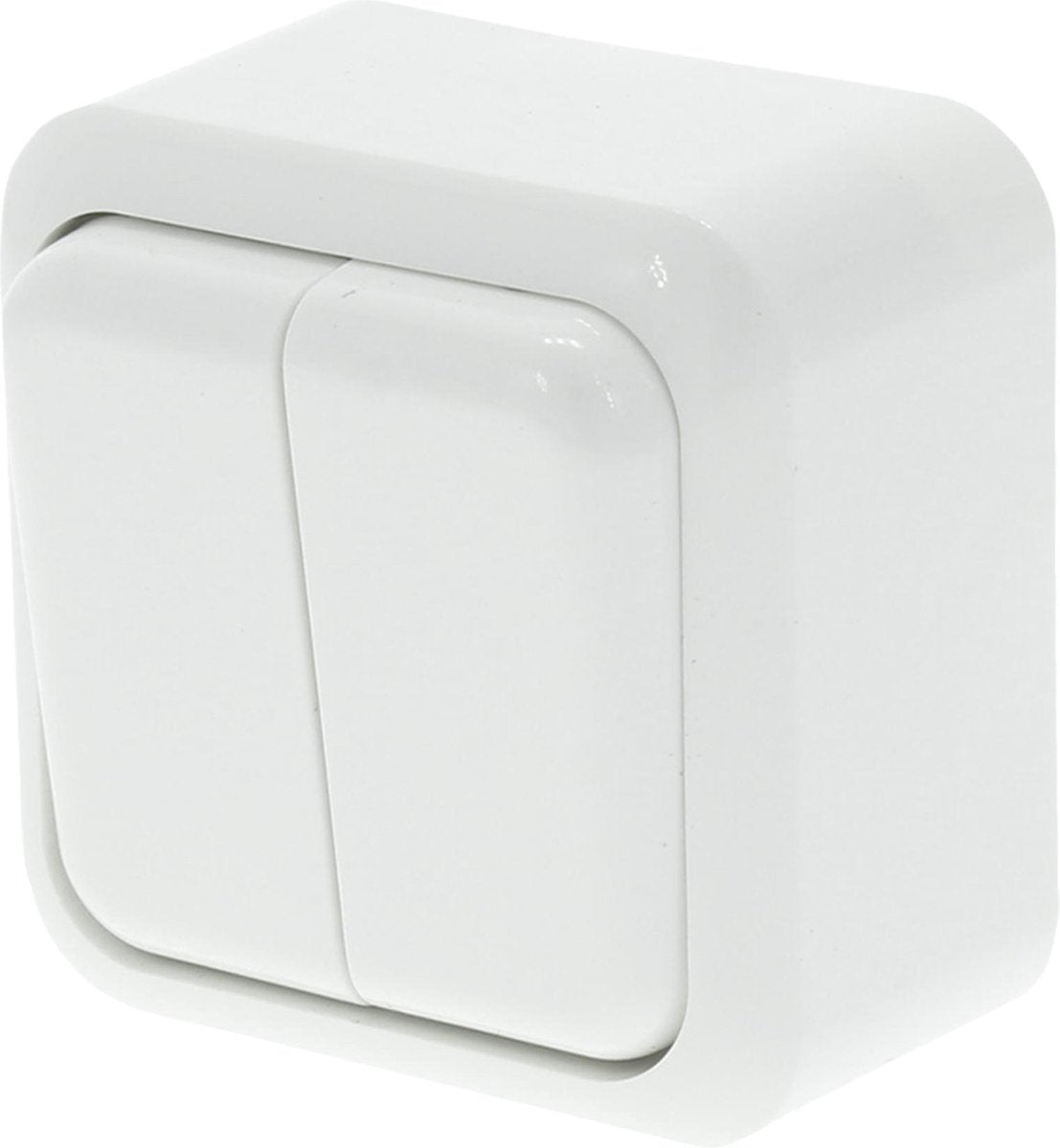 Q-link - interruptor en serie - de superficie - interruptor doble - blanco polar