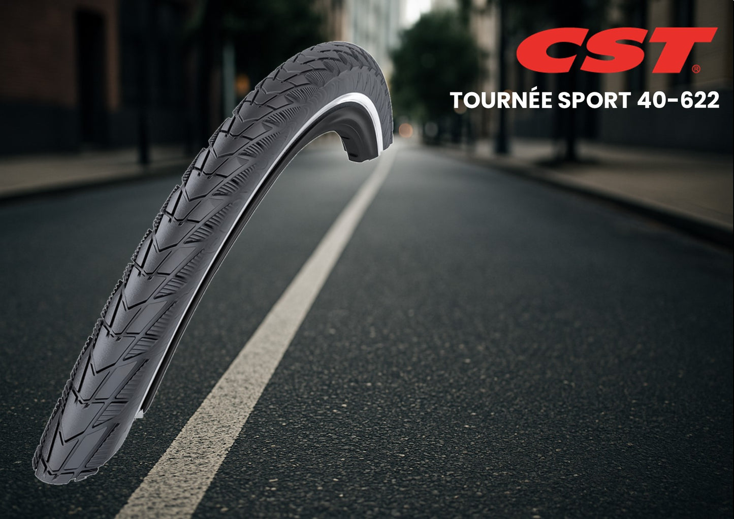 Cst pneumatico tournée 45 sport 28 x 1.50 40-622 mm - nero con riflesso