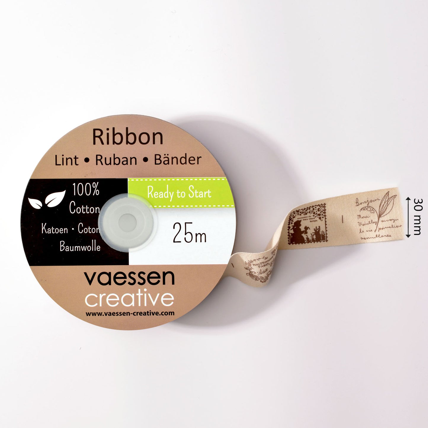 Vaessen creative • cinta 25mx30mm texto