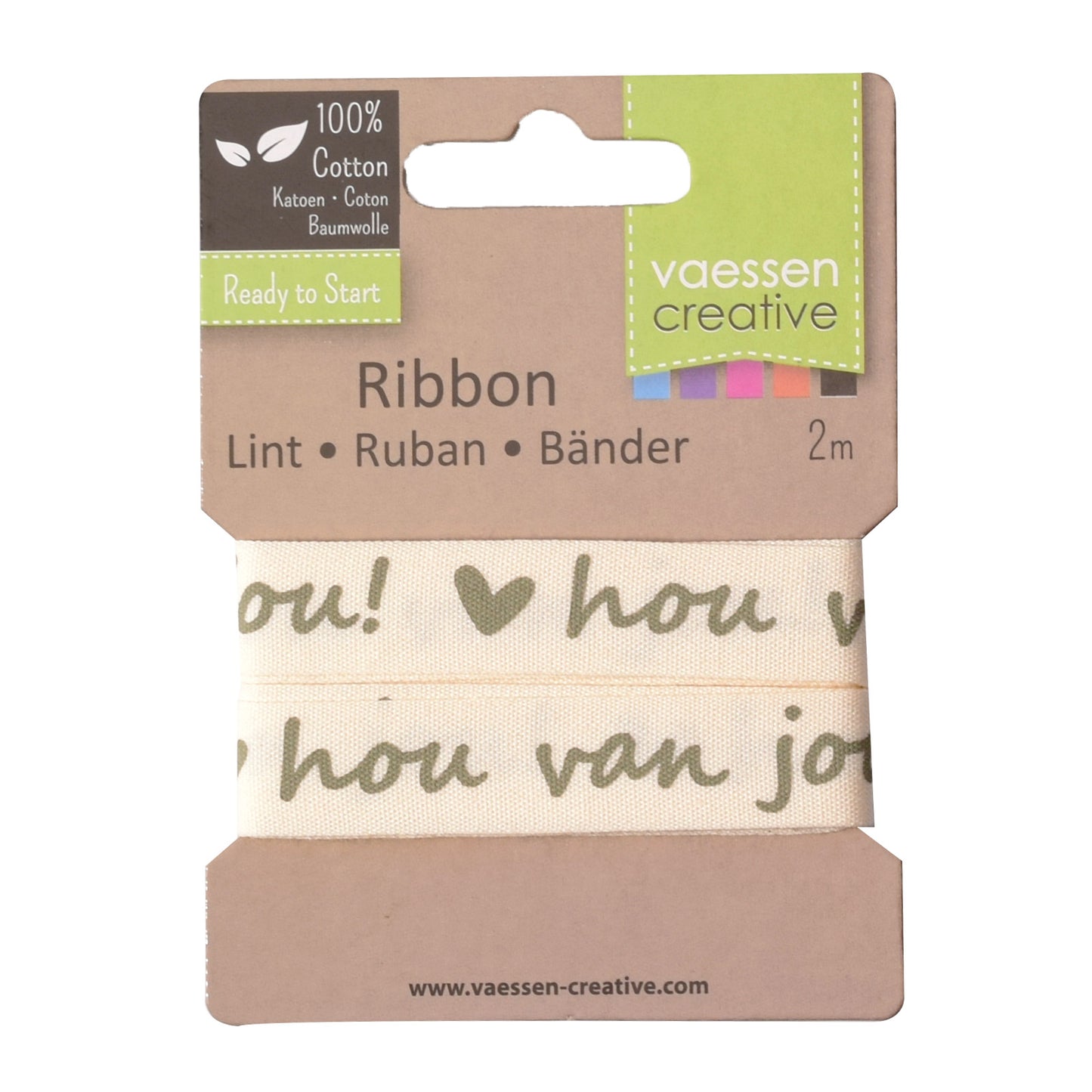 Vaessen creative • nastro 2mx15mm en love you