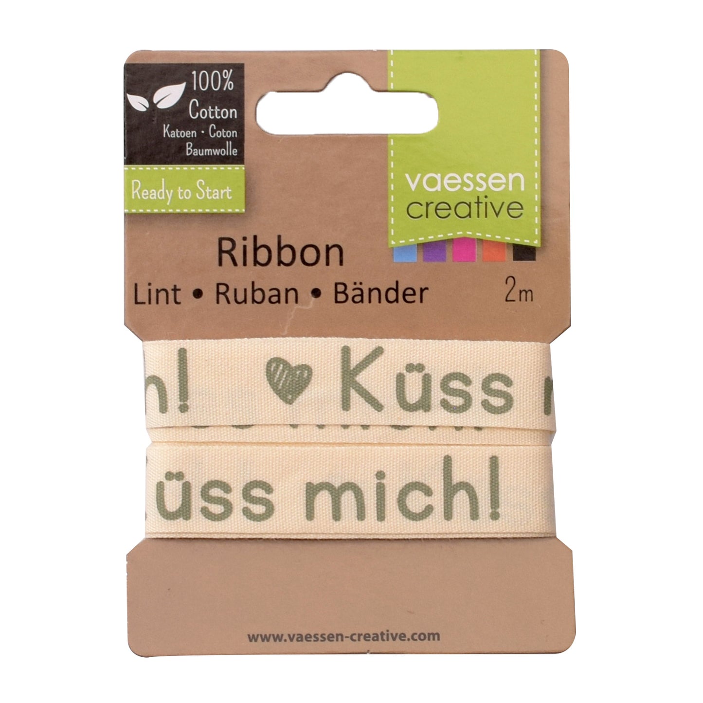 Vaessen creative • cinta 2mx15mm de küss mich!