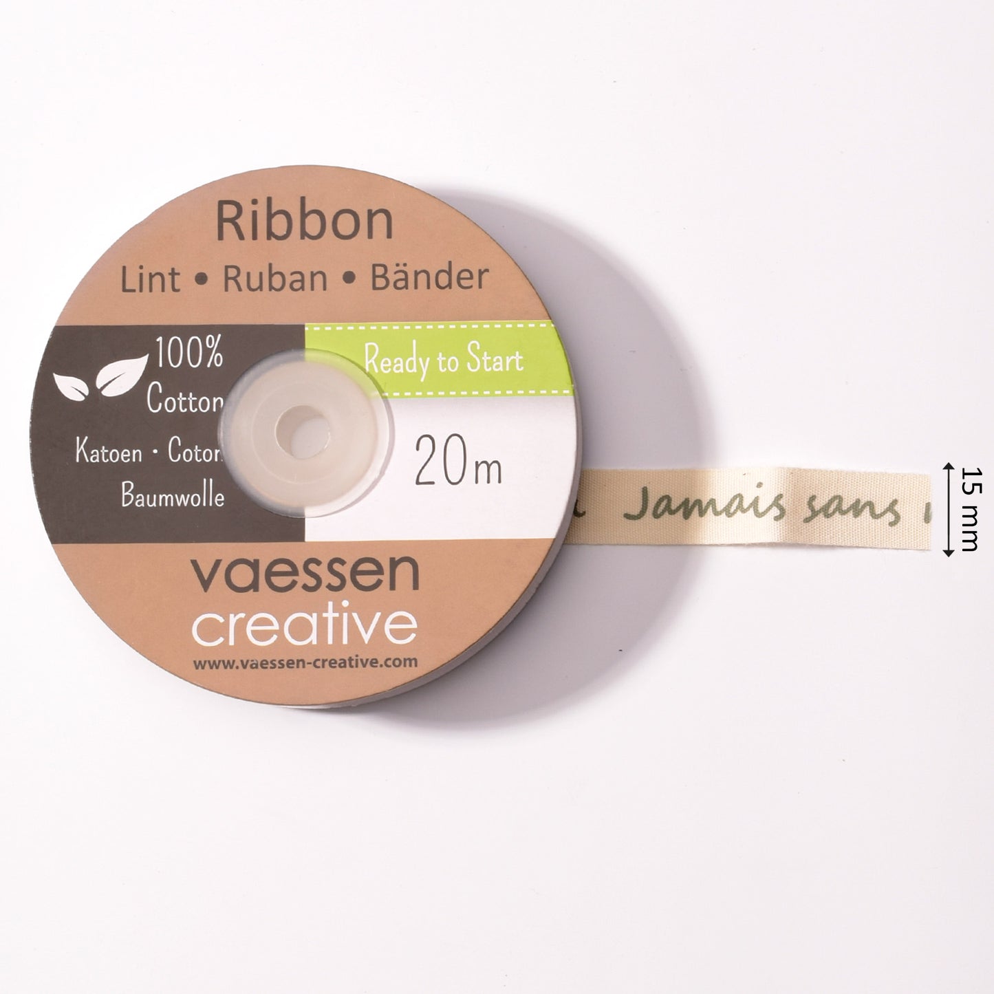 Vaessen creative • cinta 20mx15mm fr jamais sans mon doudou